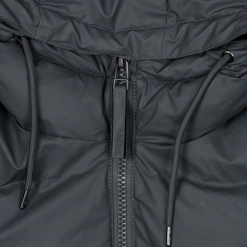 Rains Alta Long Puffer Jacket / Size M / Mens / Grey / Polyester