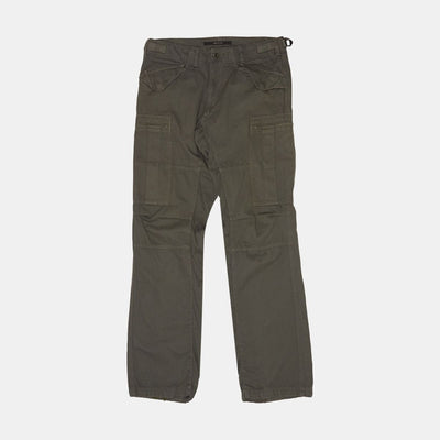 Beams Sage De Cret Cargo Jeans / Size 33 / Mens / Green / Cotton
