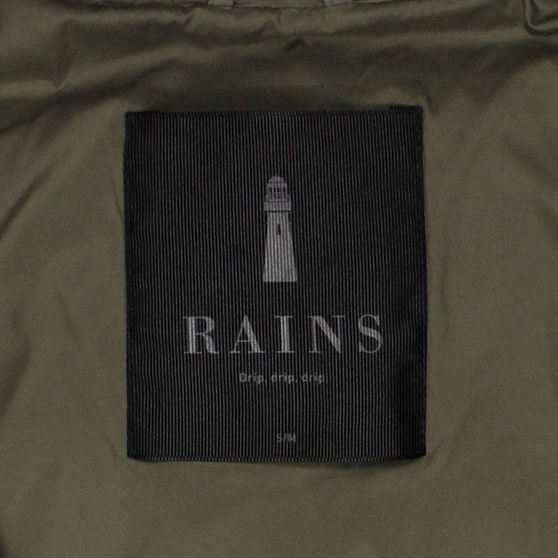 Rains Alta Long Puffer Jacket / Size M / Mid-Length / Mens / Green / Polyester
