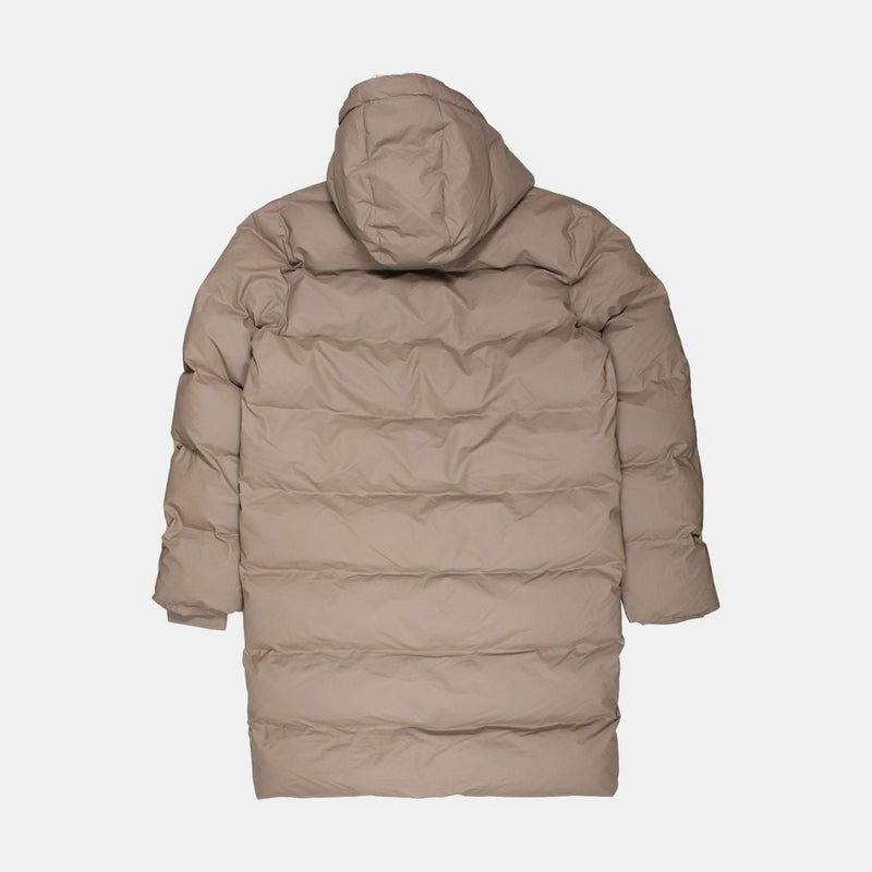 Rains Alta Long Puffer Jacket / Size M / Long / Womens / Brown / Polyester