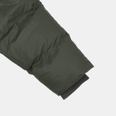 Rains Alta Long Puffer Jacket / Size L / Mid-Length / Mens / Green / Polyur...