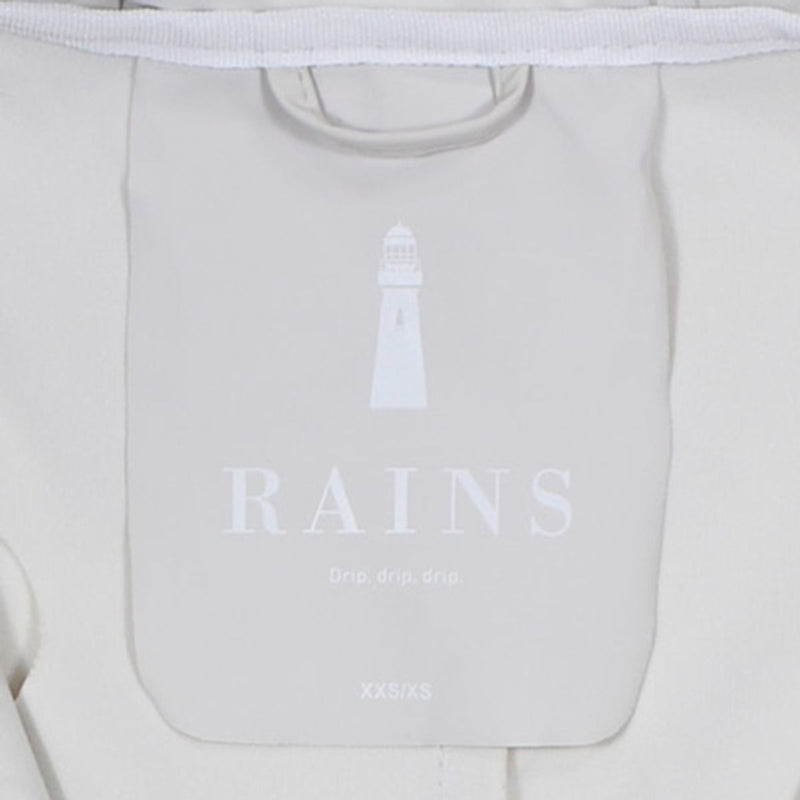 Rains Jacket / Size 2XS / Mid-Length / Mens / White / Polyester