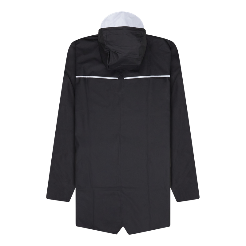 Rains Black Long Jacket Reflective Waterproof Coat Size S Small / Size S / ...