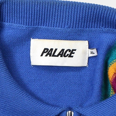 Palace Quarter Zip  Jumper / Size XL / Mens / Blue / Acrylic