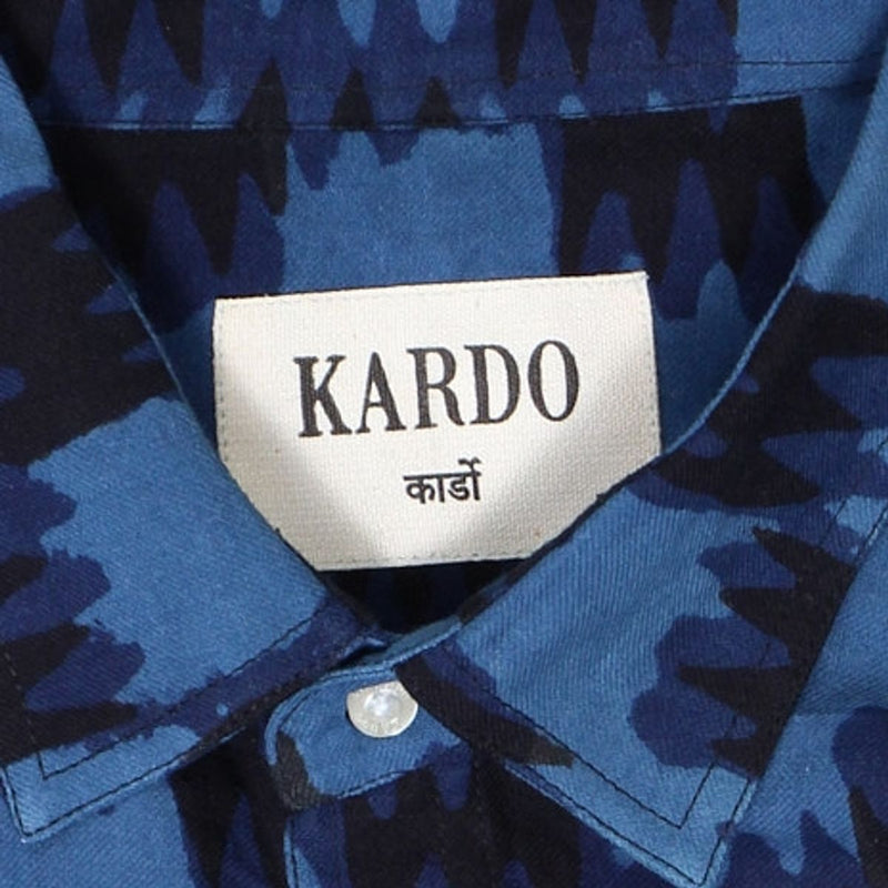 Kardo Button-Up / Size L / Mens / Blue / Cotton