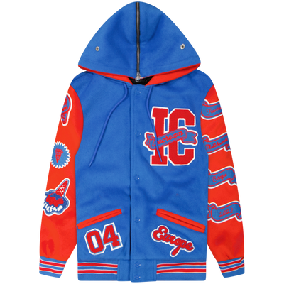 Billionaire Boys Club Multi ICE CREAM Tiger Cone Cheerleader Jacket Size Sm...