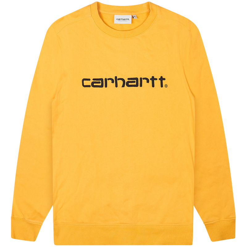 Carhartt WIP Orange Logo Sweatshirt Size M / Size M / Mens / Orange / Cotto...