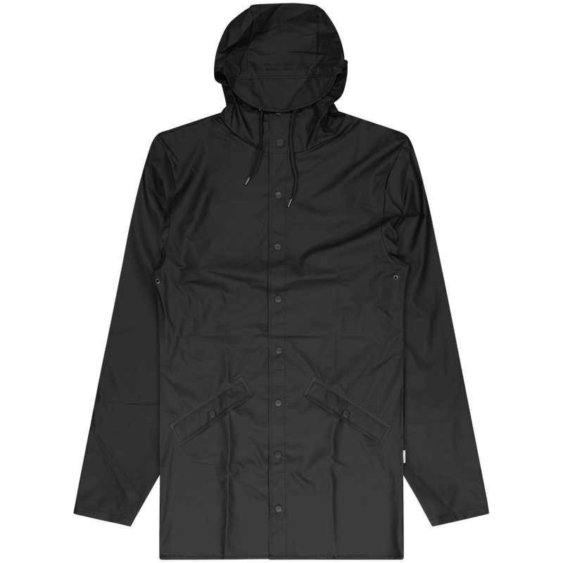 Rains Black Long Jacket Size L