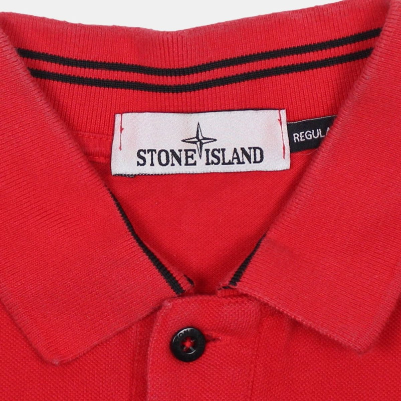 Stone Island Polo / Size M / Mens / Red / Cotton