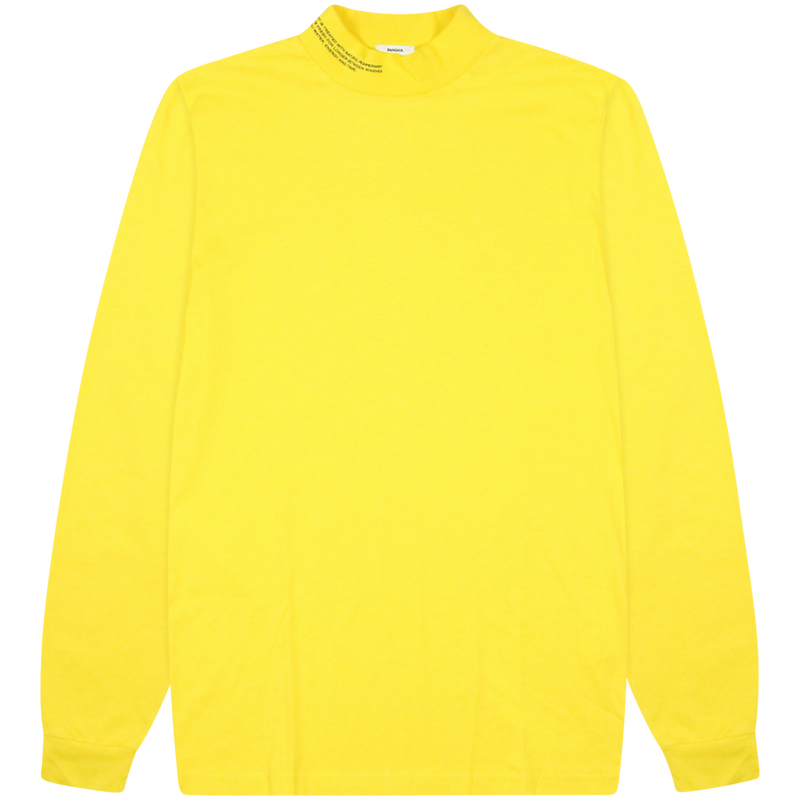 PANGAIA Yellow Organic Cotton High Neck Sleeve T-Shirt Size Extra Small / S...