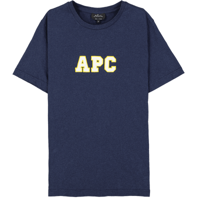 A.P.C. Navy Gael College Tee Tshirt Size M Meduim / Size M / Mens / Blue / ...