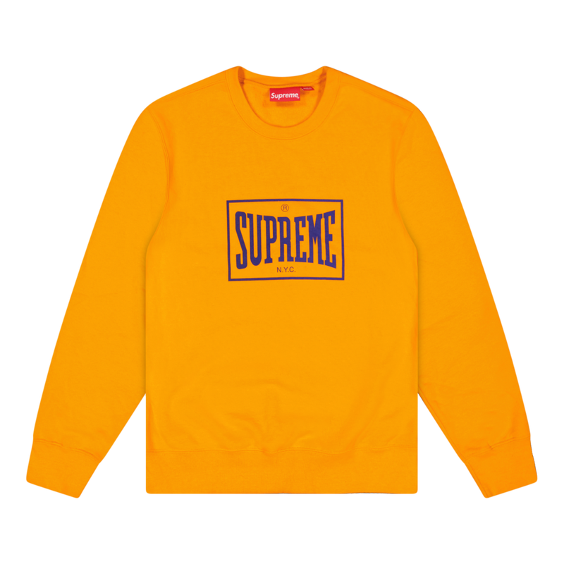 Supreme Orange Warm Up Crew Sweatshirt Size Meduim / Size M / Mens / Orange...