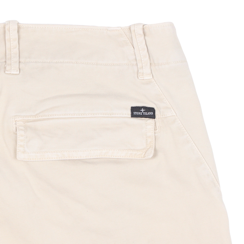 Stone Island Cream Cargo Trousers Size Medium / Size M / Mens / Ivory / Cot...