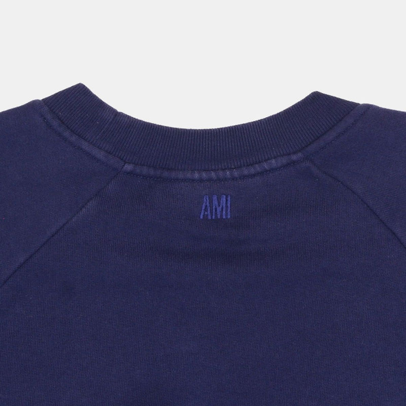 AMI Alexandre mattiussi Pullover Sweatshirt / Size 34 / Mens / Blue / Cotton
