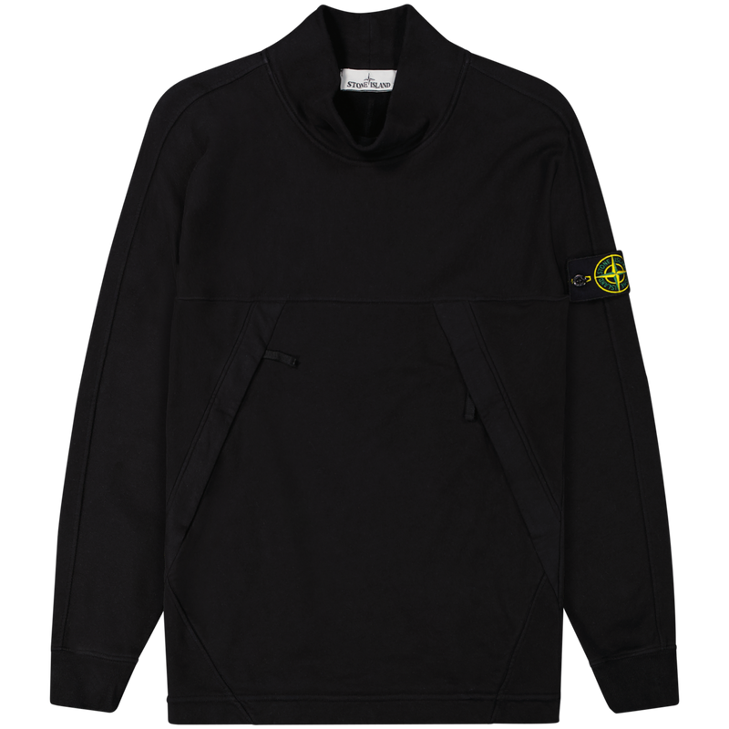 Stone Island Black Mock Neck Sweatshirt Size S / Size S / Mens / Black / Co...