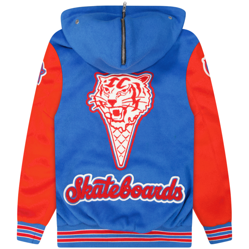 Billionaire Boys Club Multi ICE CREAM Tiger Cone Cheerleader Jacket Size Sm...
