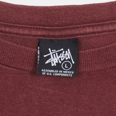 Stussy Marx Long Sleeve  / Size L / Mens / Red / Cotton