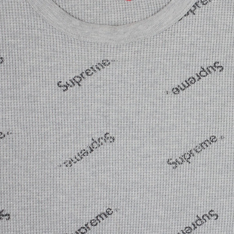 Supreme Long Sleeve Top / Size L / Mens / Grey / Cotton