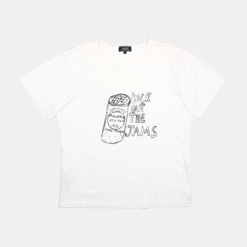 A.P.C. T-Shirt / Size L / Mens / White / Cotton