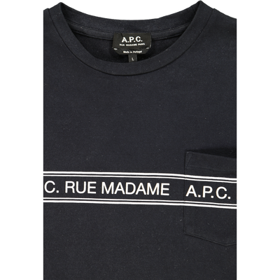 A.P.C. Navy Men's Tshirt Size L / Size L / Mens / Blue / Cotton / RRP £89.00