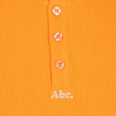 ABC Waffle Crewneck / Size XL / Mens / Orange / Cotton