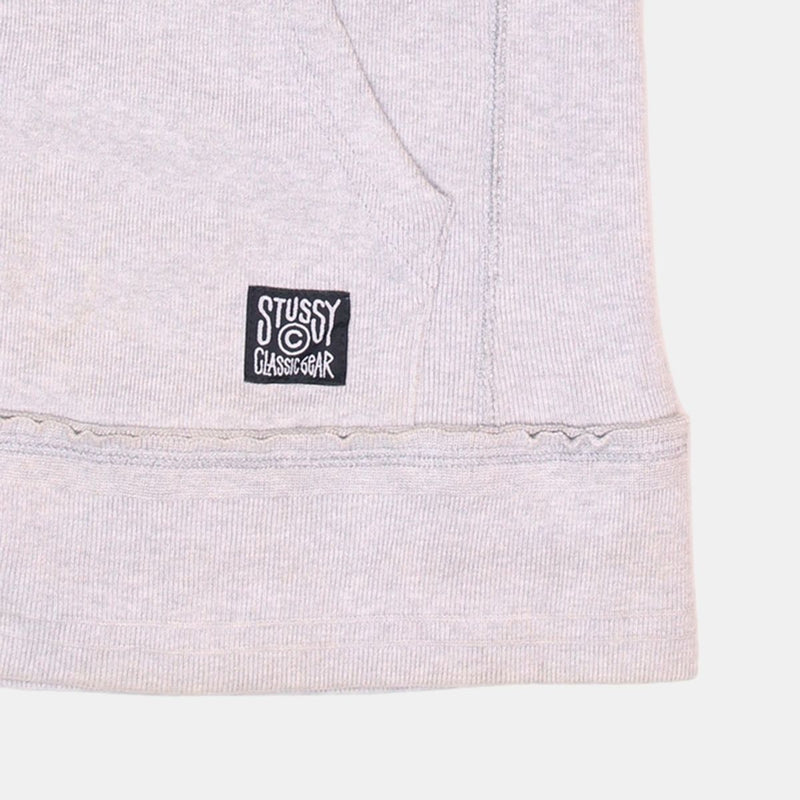 Stussy Button Up Hoodie / Size L / Mens / Grey / Cotton