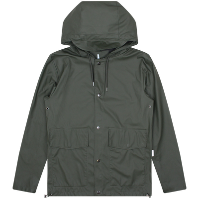 Rains Green Short Hooded Coat Size S/M / Size M / Mens / Green / Other / RR...