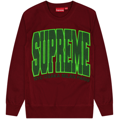 Supreme Red Cities Arc Sweatshirt Size Meduim / Size M / Mens / Red / Cotto...