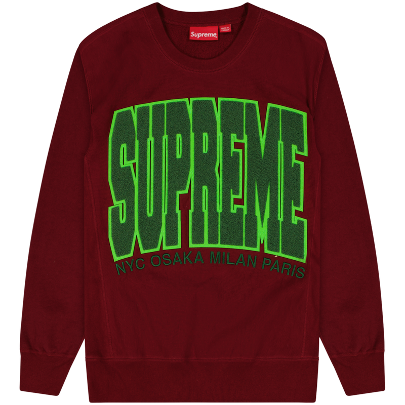 Supreme Red Cities Arc Sweatshirt Size Meduim / Size M / Mens / Red / Cotto...