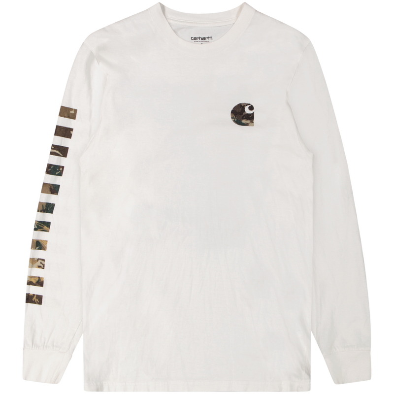 Carhartt WIP White Camo Mil L/S Tee Size Small / Size S / Mens / White / RR...