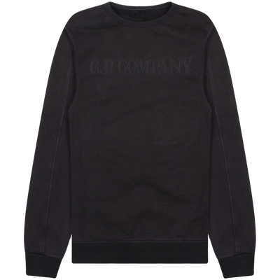 C.P. Company Black Embroidered Logo Sweater Size Large / Size L / Mens / Bl...