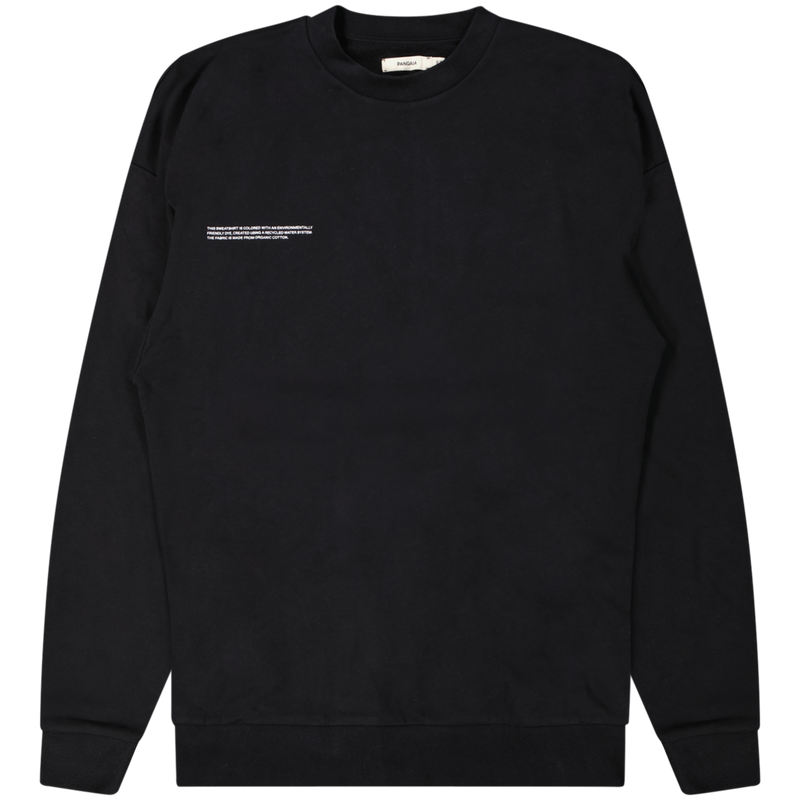 PANGAIA Black Organic Cotton Oversized Sweatshirt Size O/S / Size One Size ...