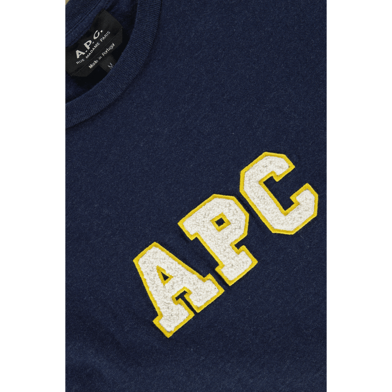 A.P.C. Navy Gael College Tee Tshirt Size M Meduim / Size M / Mens / Blue / ...