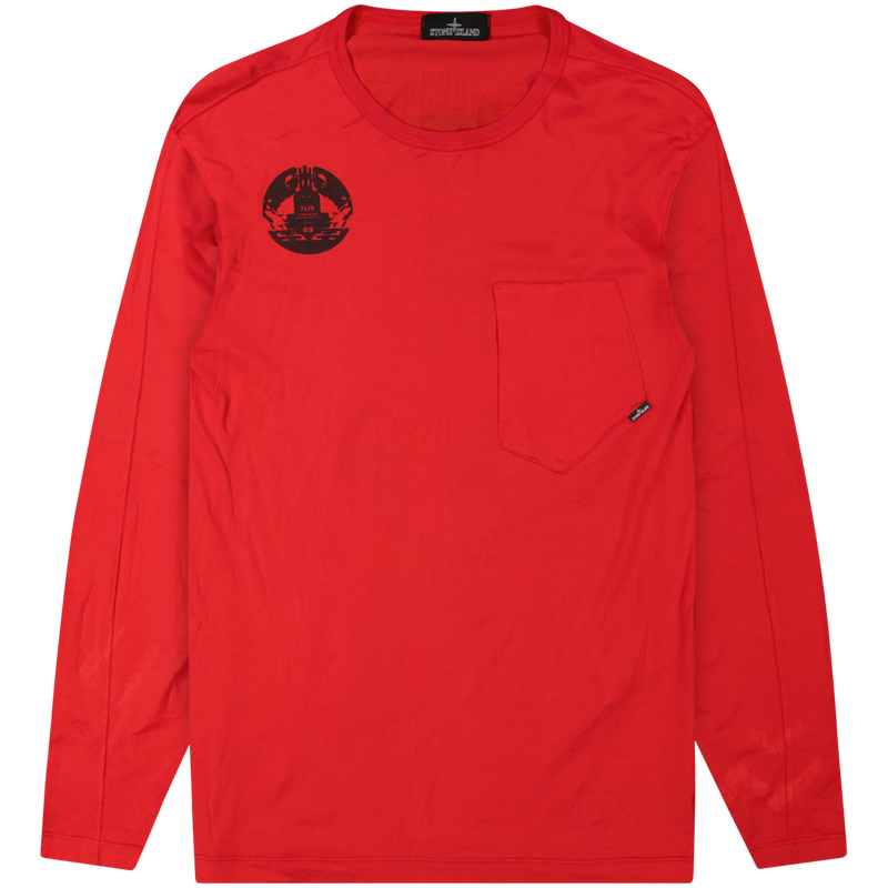 Stone Island Red Shadow Project L/S Tee Tshirt Size L / Size L / Mens / Red...