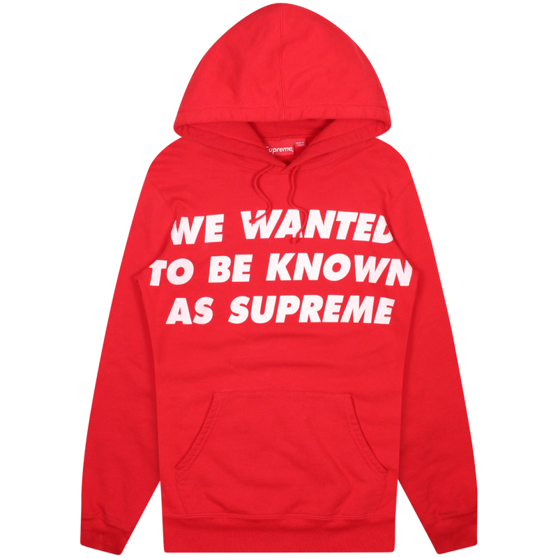 Supreme Red Known As Hoodie Size L / Size L / Mens / Red / Cotton / RRP £138.00