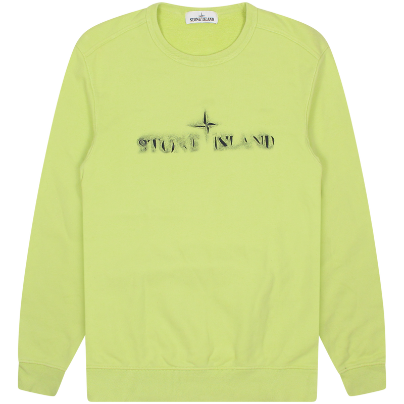 Stone Island Yellow Graphic Eleven Logo Sweatshirt Size Medium / Size M / M...