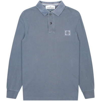 Stone Island Blue L/S Polo Shirt Size Medium / Size M / Mens / Blue / Cotto...