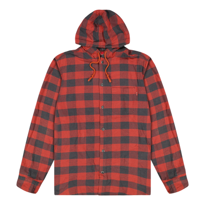 Supreme Red Hooded Buffalo Plaid Flannel Shirt Size Large / Size L / Mens /...