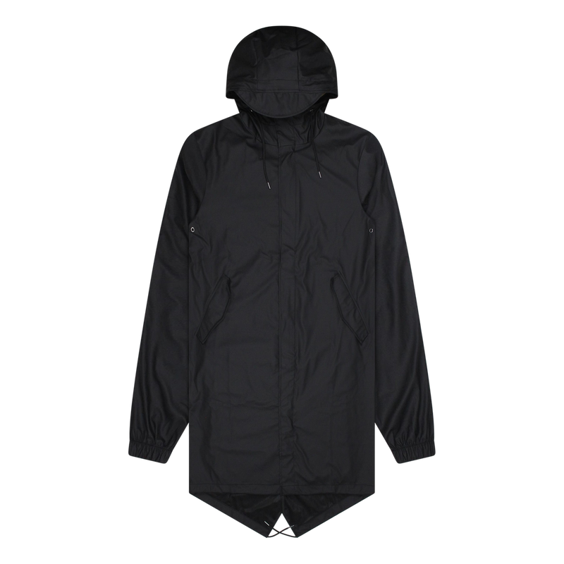 Rains Black Fishtail Parka Waterproof Coat Size S Small / Size S / Mens / B...