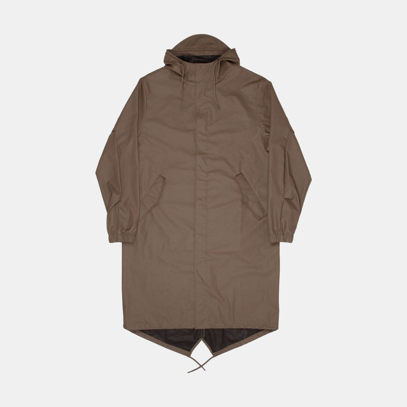 Rains Jacket / Size M / Mid-Length / Mens / Brown / Polyurethane
