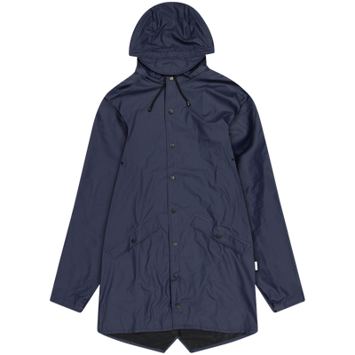 Rains Navy Long Jacket Waterproof Coat Size XXS/XS / Size XS / Mens / Blue ...