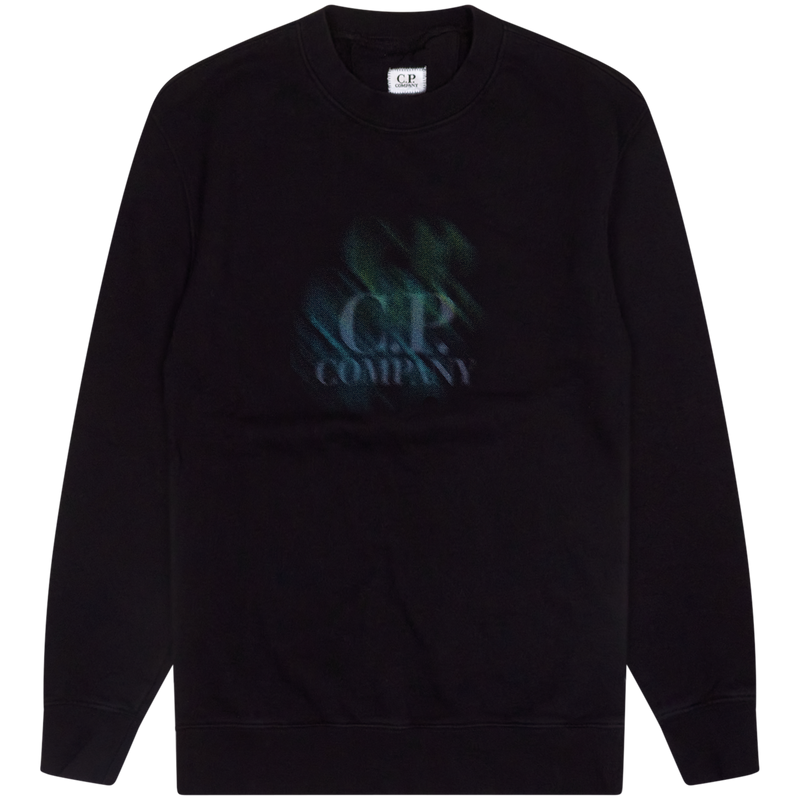 C.P. Company Black Double Reverse Blurred Logo Sweater Size Medium / Size M...