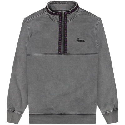 Supreme Grey Overdyed Half Zip Sweatshirt Size Meduim / Size M / Mens / Gre...