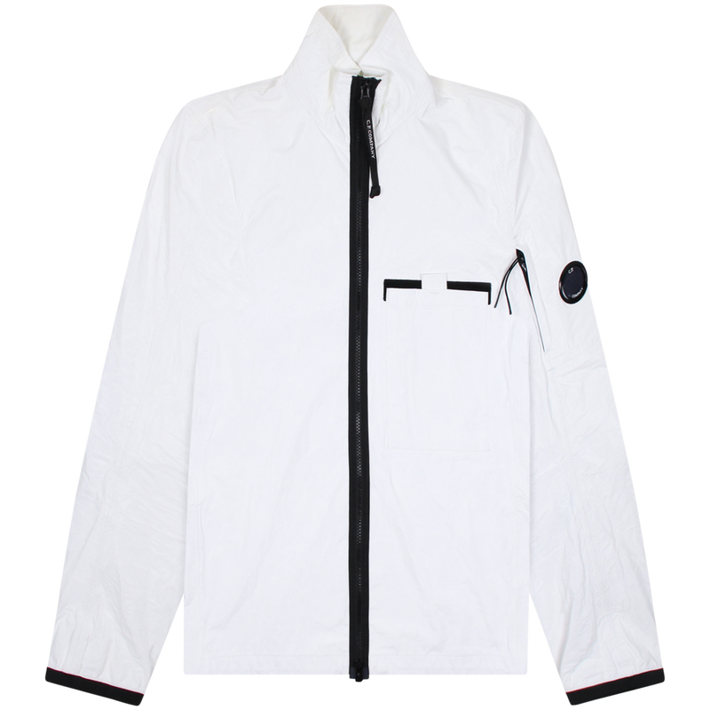 C.P. Company White Memec Zipped Overshirt Size Medium
