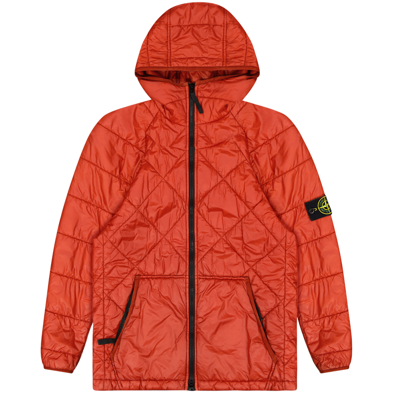 Stone Island Orange Quilted Micro Yarn Jacket Size Small / Size S / Mens / ...