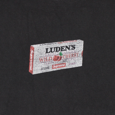 Supreme Black Luden's Tee Size Medium