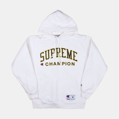 Supreme x Champion Hoodie / Size M / Womens / White / Cotton