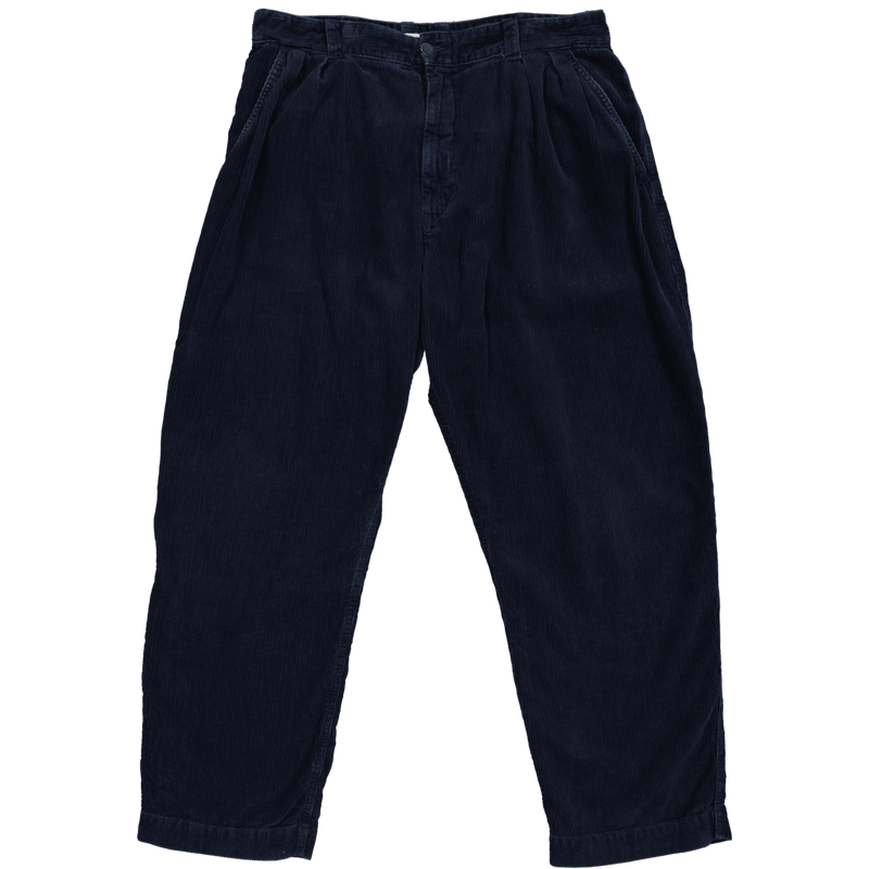 Kings Of Indigo Navy Henri Pleated Chino Size W38/34L / Size 38 / Mens / Bl...