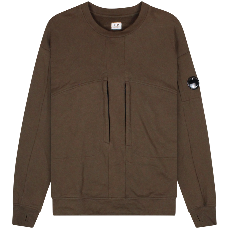C.P. Company Green Lens Sleeve Zip Pocket Sweater Size Meduim / Size M / Me...