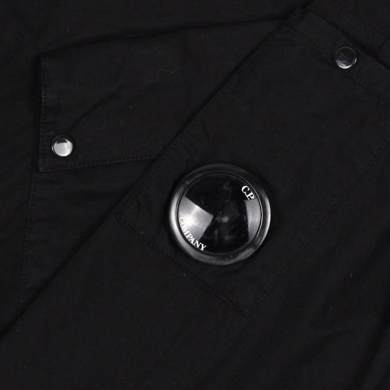 C.P. Company Black Quarter Zip Nylon Overshirt Size Medium / Size M / Mens ...